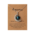 FuAttract Destiny Guidance & Cosmic Harmony Twelve Zodiac Signs Moon Glaze Luminous Pendant Necklace - Aquarius - image 16