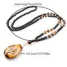 FuAttract Growth Protection & Guidance Tiger's Eye Tree of Life Teardrop Wire Wrapped Pendant Necklace - image 5