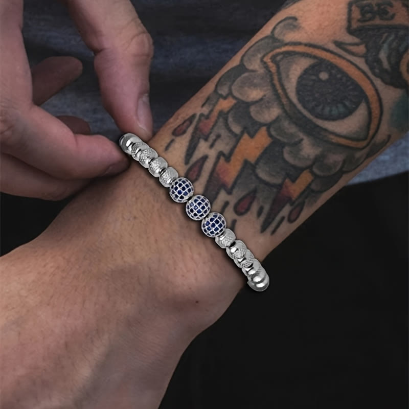 FuAttract Elegance Confidence & Luxury Energy Micro Inlaid Stainless Steel Ball Woven Bracelet - image 2