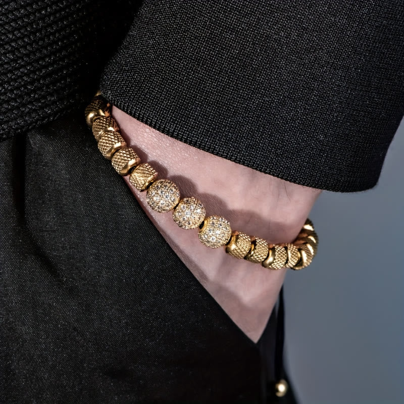 FuAttract Elegance Confidence & Luxury Energy Micro Inlaid Stainless Steel Ball Woven Bracelet - image 5