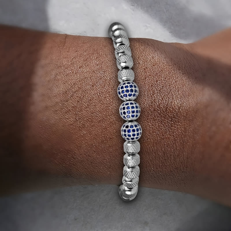 FuAttract Elegance Confidence & Luxury Energy Micro Inlaid Stainless Steel Ball Woven Bracelet - image 7