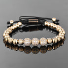 FuAttract Elegance Confidence & Luxury Energy Micro Inlaid Stainless Steel Ball Woven Bracelet - Golden - image 4