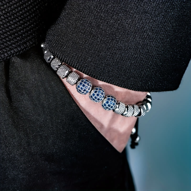 FuAttract Elegance Confidence & Luxury Energy Micro Inlaid Stainless Steel Ball Woven Bracelet - image 1