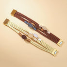 FuAttract Harmony Prosperity & Vitality Clear Quartz Citrine Red Crystal Triple Layer Woven Leather Bracelet - image 4