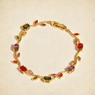 FuAttract Growth Elegance & Vitality Colorful Zircon Alloy Leaf Fashion Bracelet - Multicolor + Gold - image 21