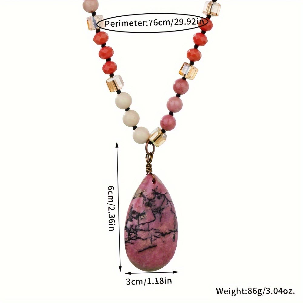 FuAttract Wisdom Clarity & Inner Peace Lapis Lazuli Teardrop Pendant Sweater Necklace - image 3