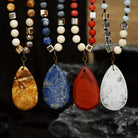 FuAttract Wisdom Clarity & Inner Peace Lapis Lazuli Teardrop Pendant Sweater Necklace - image 6