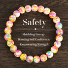 FuAttract Calm Balance & Inner Harmony Pink Blue Imperial Stone Safety Bracelet - 8mm - image 0
