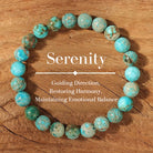 FuAttract Serenity Focus & Emotional Harmony Blue Imperial Stone Blue Turquoise Healing Bracelet - 8mm - image 0