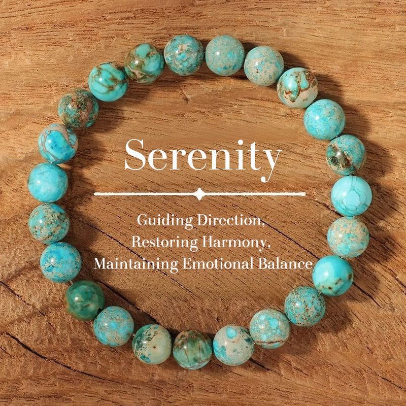 FuAttract Serenity Focus & Emotional Harmony Blue Imperial Stone Blue Turquoise Healing Bracelet - 8mm - image 0
