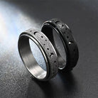 FREE Today: Guidance Harmony & Cosmic Energy Stainless Steel Hollow Star Moon Rotating Ring - image 2
