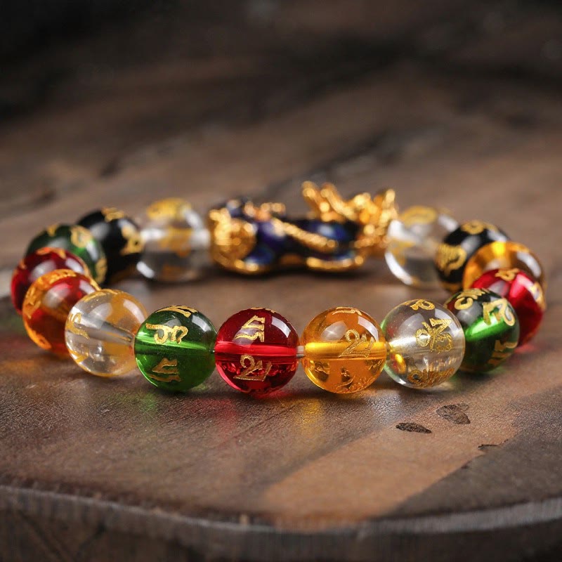 FREE Today: Protection Fortune & Prosperity Pixiu Om Mani Mantra Colorful Glaze Lucky Bracelet - image 14