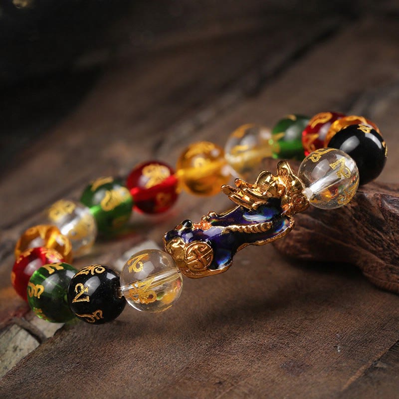 FREE Today: Protection Fortune & Prosperity Pixiu Om Mani Mantra Colorful Glaze Lucky Bracelet - image 13