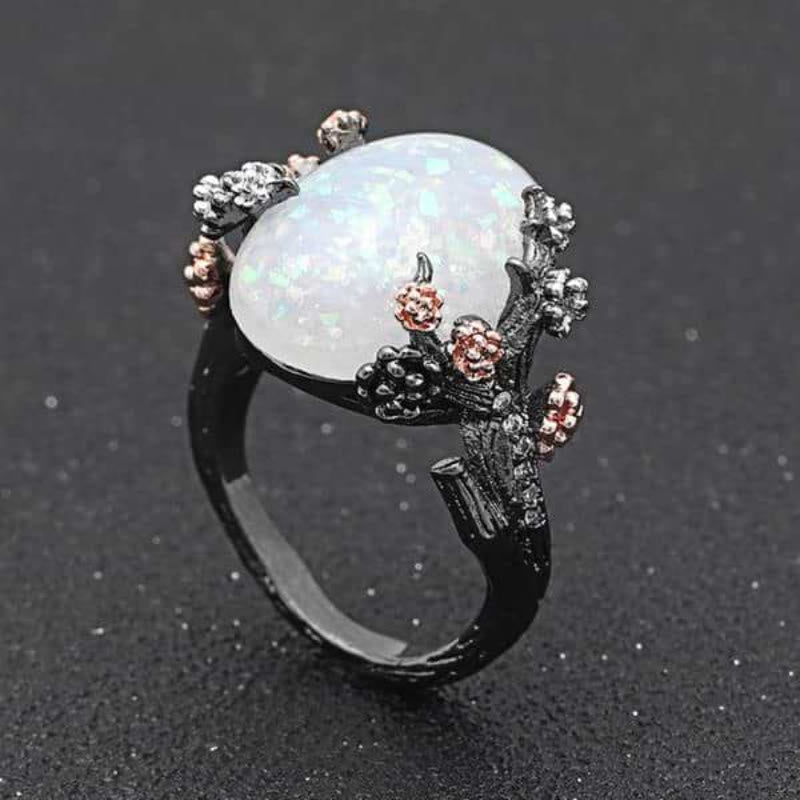 FREE Today: Beauty Harmony & Elegance Vintage White Opal Flower Grace Ring - US 11 - image 0