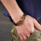 FuAttract Strength Protection & Confidence Double Layer Tiger's Eye Beaded Leather Bracelet - image 3