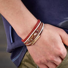 FuAttract Harmony Growth & Balance Irregular Green Aventurine Bohemian Woven Leather Bracelet - image 12