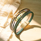 FuAttract Harmony Growth & Balance Irregular Green Aventurine Bohemian Woven Leather Bracelet - image 5