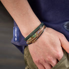 FuAttract Harmony Growth & Balance Irregular Green Aventurine Bohemian Woven Leather Bracelet - image 3