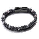 FuAttract Protection Confidence & Success Black Obsidian Tiger's Eye Bead Woven Leather Bracelet - Lava Rock 1 - 23cm - image 10