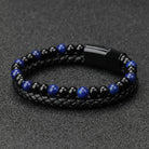 FuAttract Protection Confidence & Success Black Obsidian Tiger's Eye Bead Woven Leather Bracelet - Lapis Lazuli - 23cm - image 7