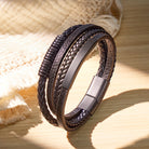 FuAttract Confidence & Strength Zinc Alloy Magnetic Clasp Fashion Woven Leather Bracelet - image 1