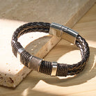 FuAttract Strength & Positive Energy Vintage Double Layer Woven Leather Bracelet - image 1