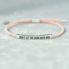 FuAttract Don't Let The Hard Days Win Stainless Steel Engraved Tube Braided Courage Bracelet - image 8