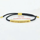 FuAttract Don't Let The Hard Days Win Stainless Steel Engraved Tube Braided Courage Bracelet - image 2