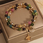 FuAttract Protection Luck & Prosperity Colorful Tourmaline Ruyi Lock Double Layer Bracelet - image 3