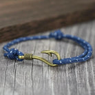 FuAttract Strength Protection & Courage Vintage Fish Hook Braided Bracelet - Navy Blue - image 6