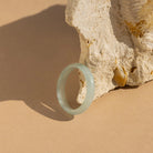 FuAttract Harmony Protection & Elegance Natural Ice Jade Skinny Ring - image 1