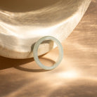 FuAttract Harmony Protection & Elegance Natural Ice Jade Skinny Ring - US 10 - image 0