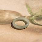 FuAttract Harmony Protection & Elegance Natural Ice Jade Skinny Ring - image 2