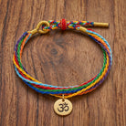 FREE Today: Alignment Harmony & Growth 7 Chakra OM Pendant Colorful Braided Bracelet - Multicolor - image 0