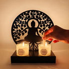 FuAttract Growth Harmony & Inner Peace Tree of Life Spiritual Zen Meditation Metal Candle Holder - image 4