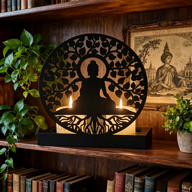 FuAttract Growth Harmony & Inner Peace Tree of Life Spiritual Zen Meditation Metal Candle Holder - image 2