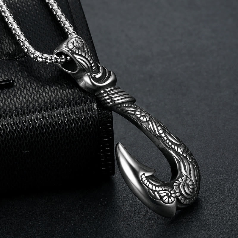 FREE Today: Protection Strength & Courage Tribal Totem Fish Hook Pendant Necklace - image 1
