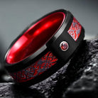 FREE Today: Strength Protection & Power Inlaid Zircon Dragon Pattern Stainless Steel Ring - Red - US 13 - image 2