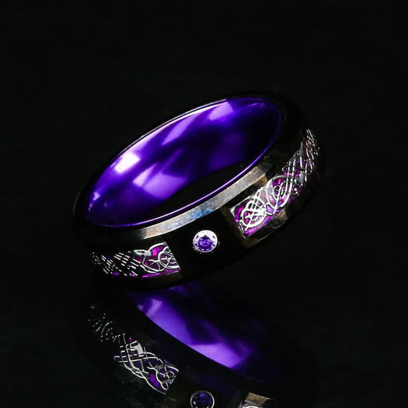 FuAttract Strength Protection & Power Inlaid Zircon Dragon Pattern Stainless Steel Ring - image 7