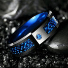 FREE Today: Strength Protection & Power Inlaid Zircon Dragon Pattern Stainless Steel Ring - Blue - US 13 - image 0