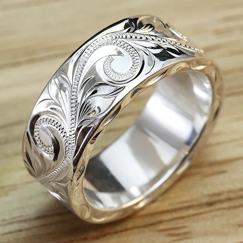 FuAttract Growth Harmony & Vitality Exquisite Hand Carved Leaf Fashion Ring - US 11 - image 0