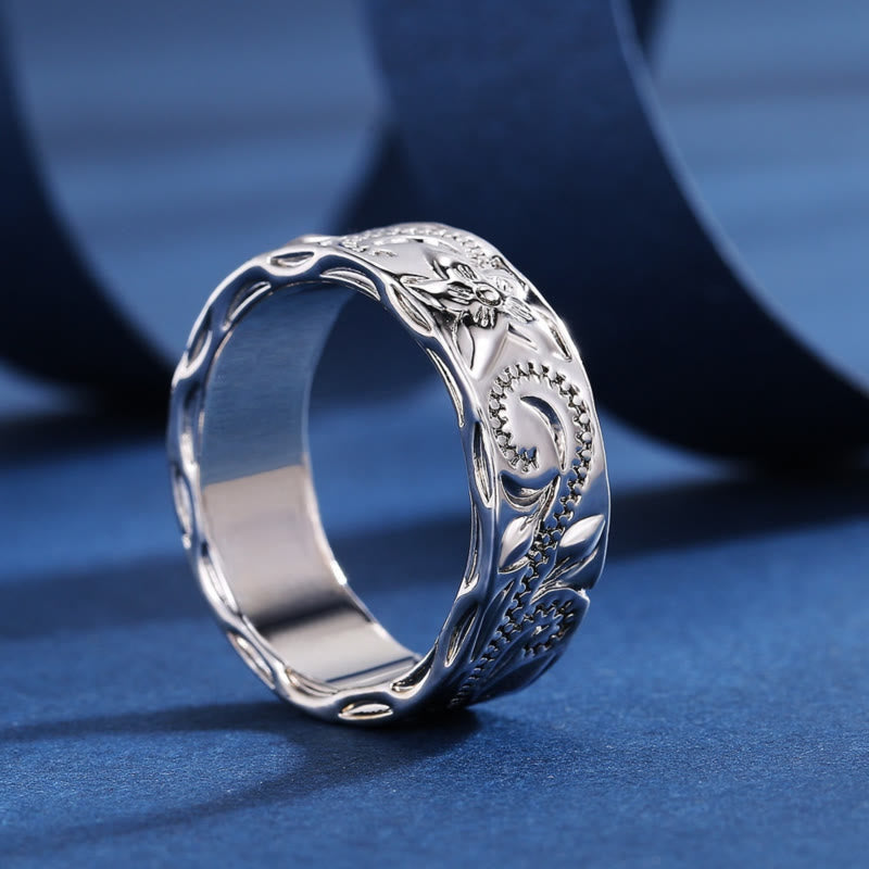 FuAttract Growth Harmony & Vitality Exquisite Hand Carved Leaf Fashion Ring - image 3