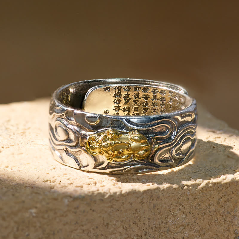FuAttract Pixiu Attract Prosperity and Peace Wealth Band Adjustable Ring - Gold Pixiu - image 0