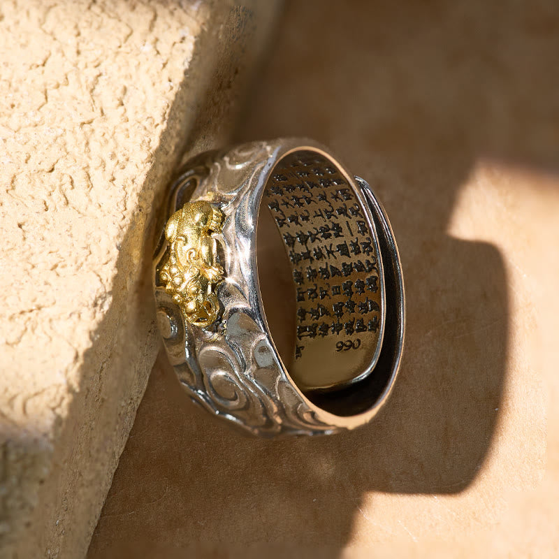 FuAttract Pixiu Attract Prosperity and Peace Wealth Band Adjustable Ring - image 2