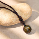 FuAttract Protection Prosperity & Luck Golden Obsidian Fortune Pendant Necklace - image 2
