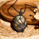 FuAttract Intuition Balance & Protection Labradorite Woven Energy Pendant Necklace - image 3