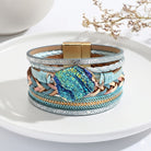 FuAttract Freedom Confidence & Harmony Bohemian Multi Layer Leather Bracelet With Colorful Resin Stones - image 2