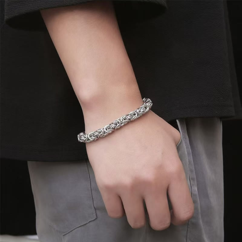 FuAttract Harmony Strength & Connection Stainless Steel Intricate Interlocking Chain Bracelet - image 4