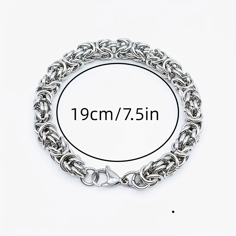 FuAttract Harmony Strength & Connection Stainless Steel Intricate Interlocking Chain Bracelet - image 7