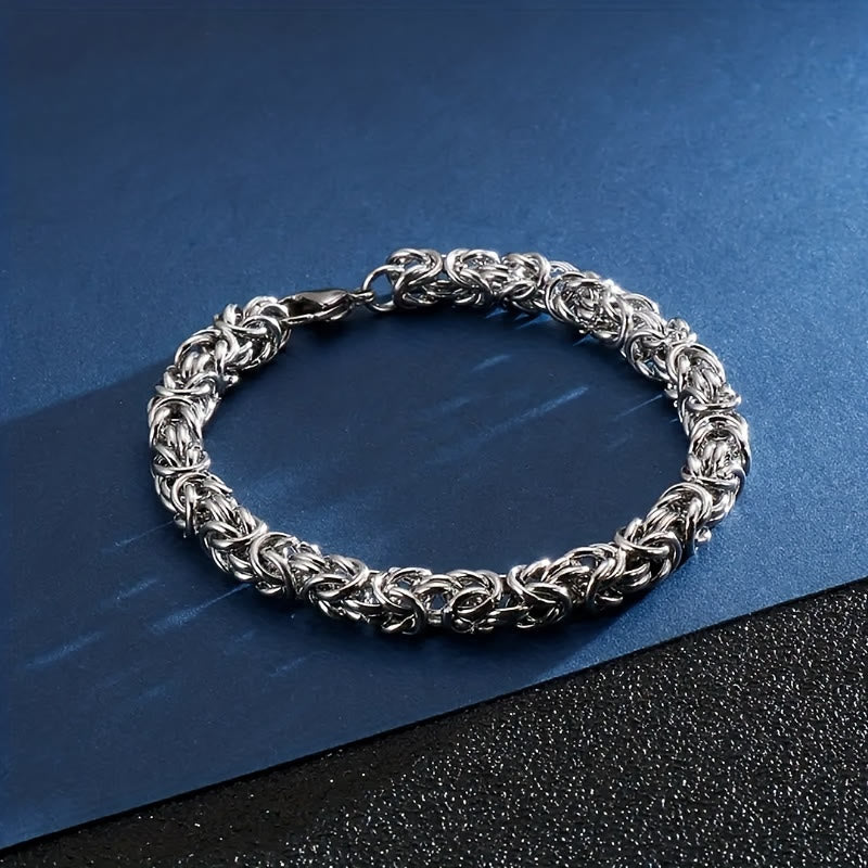 FuAttract Harmony Strength & Connection Stainless Steel Intricate Interlocking Chain Bracelet - image 1